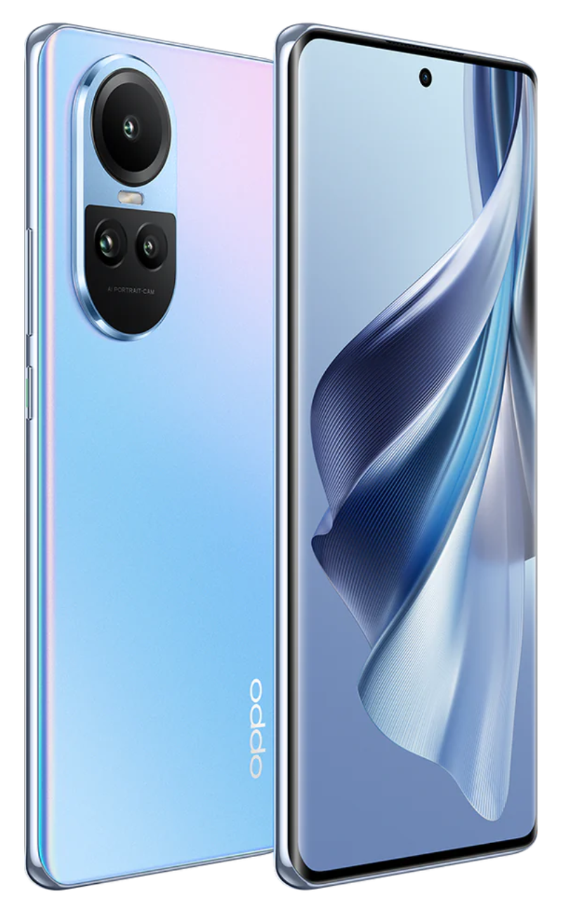 Oppo Reno 10 5G Dual Sim 256GB 6.7" Screen Ice Blue - NFC