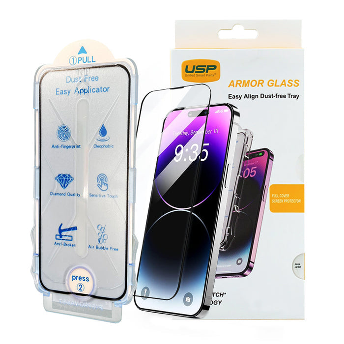 USP Easy Align Dust-free Tray Screen Protector For iPhone 14 Pro Full Cover (1 Piece/Box)