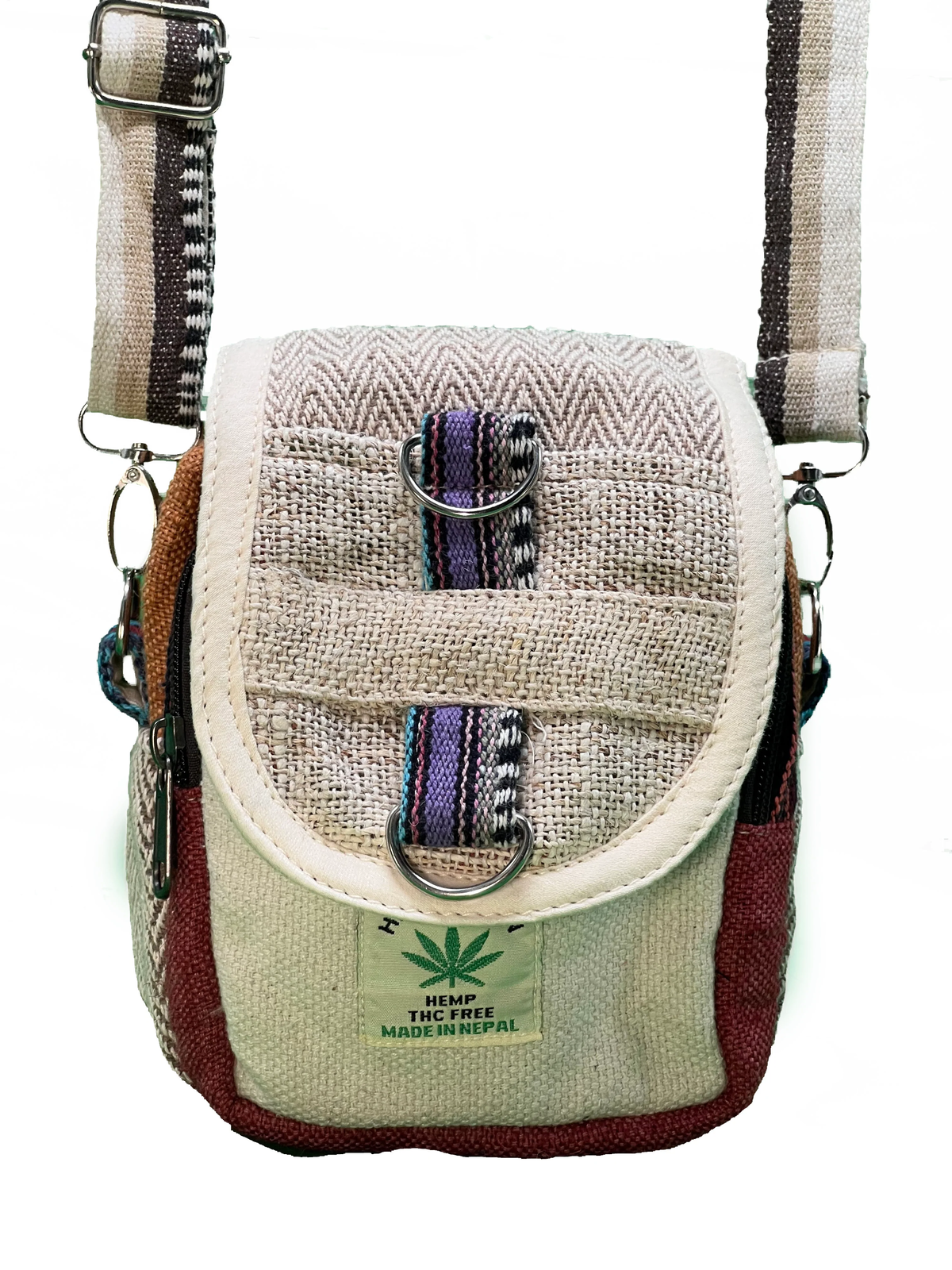 Pure Organic Himalayan Hemp Side Bag in a Satchel Crossbody side hip bag Bumbag
