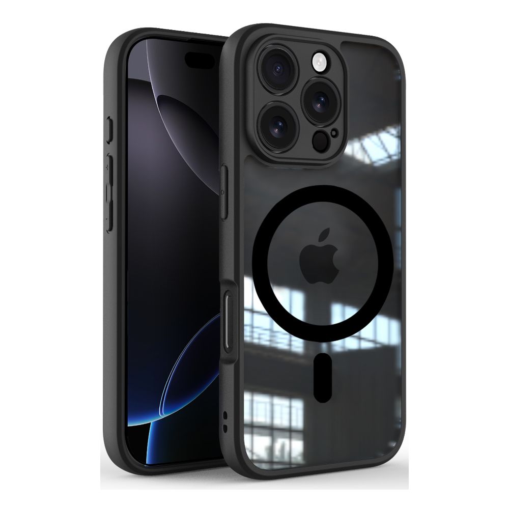 iPhone 16e BLACKTECH Aero Guard (MagSafe Compatible) - Clear Black