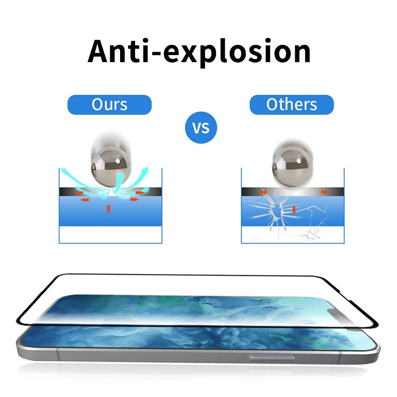 iPhone 14 BLACKTECH AI AUTO 9D Full Cover Tempered Glass - Black