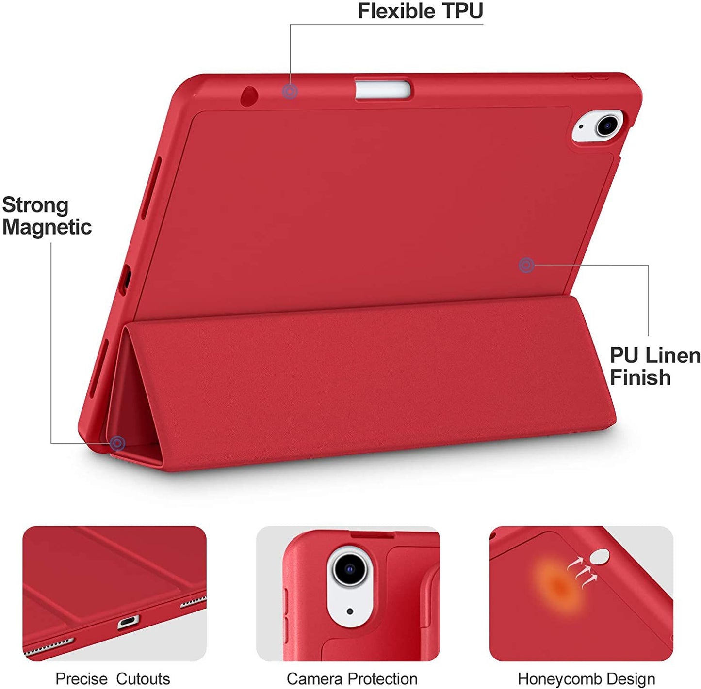 Samsung Galaxy Tab A8 10.5 2021 BLACKTECH Smart Fold - Red