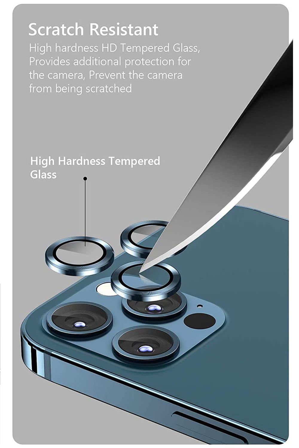 iPhone 16 Pro / 16 Pro Max BLACKTECH C2 AR+AF Coating Aluminum Alloy Camera Corning Glass With Easy Installation tool - Prism