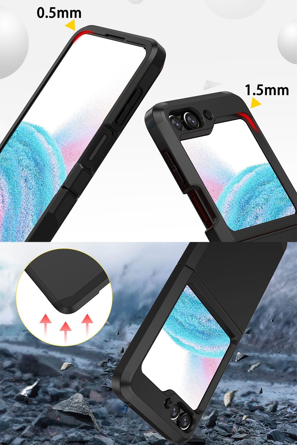 Samsung Galaxy Z Flip 5 BLACKTECH S Armor - Gold