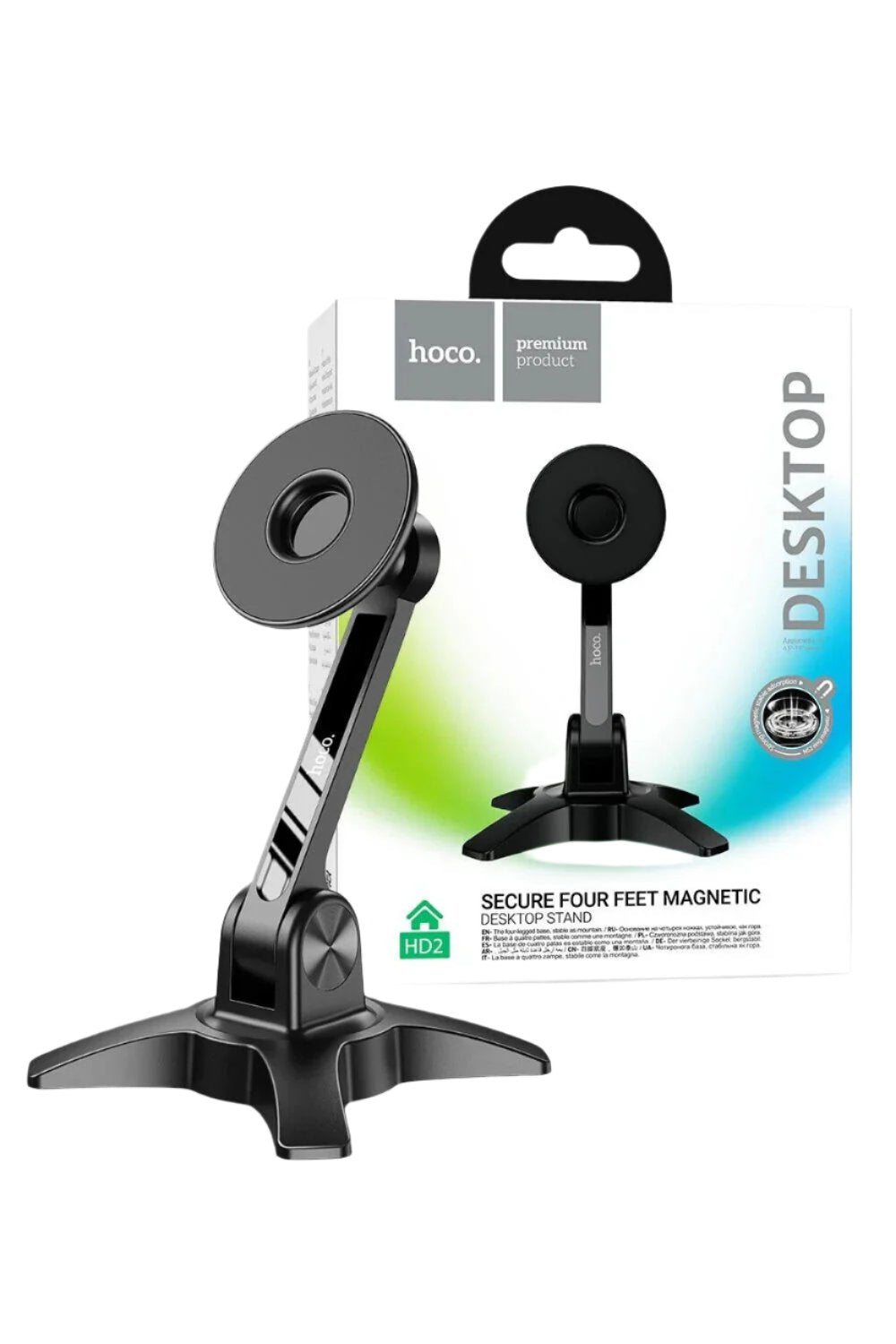 Rigid Joy Ring Magnetic Desktop Stand - Black, Mobile Stand Magnetic Removable