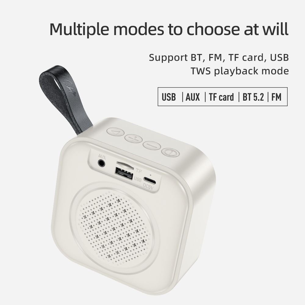 hoco. HC22 TWS interconnection Auspicious Sports Bluetooth Speaker - White