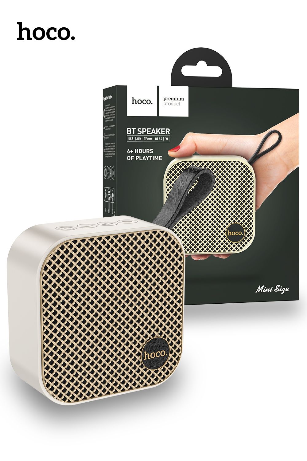 hoco. HC22 TWS interconnection Auspicious Sports Bluetooth Speaker - White