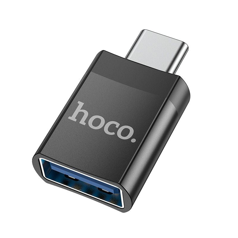 Hoco UA17 USB-C Male to USB-A Female OTG Adapter 6931474762016 - Black