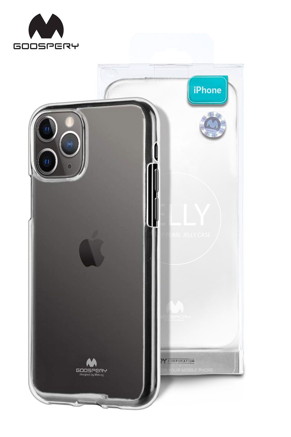 Clear Goospery Mercury Transparent Jelly Case for iPhone 15/Plus/Pro/Max