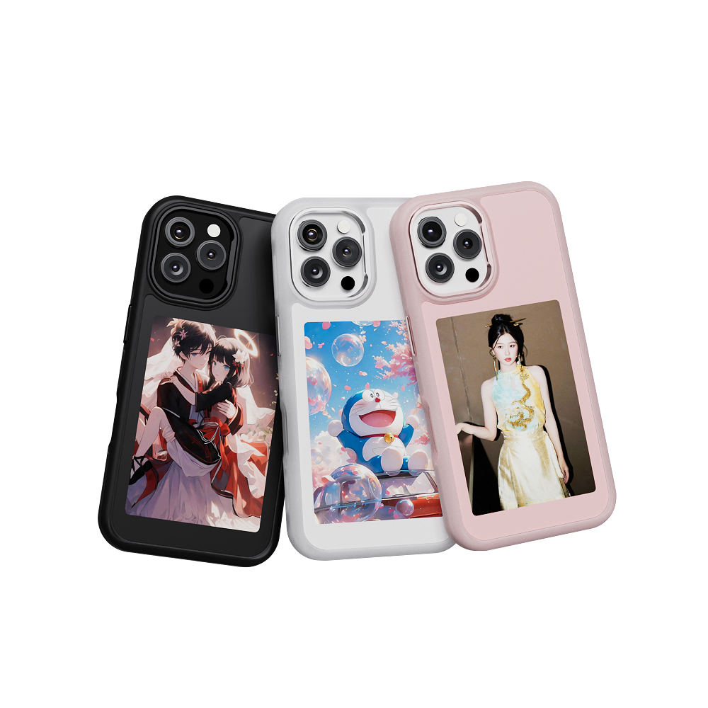 iPhone 16 Pro Max BLACKTECH Ink custom picture case With Stand and AI software (MagSafe Compatible) - White