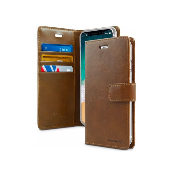 Samsung Galaxy S21 Plus Goospery Mercury Blue Moon Diary - Brown
