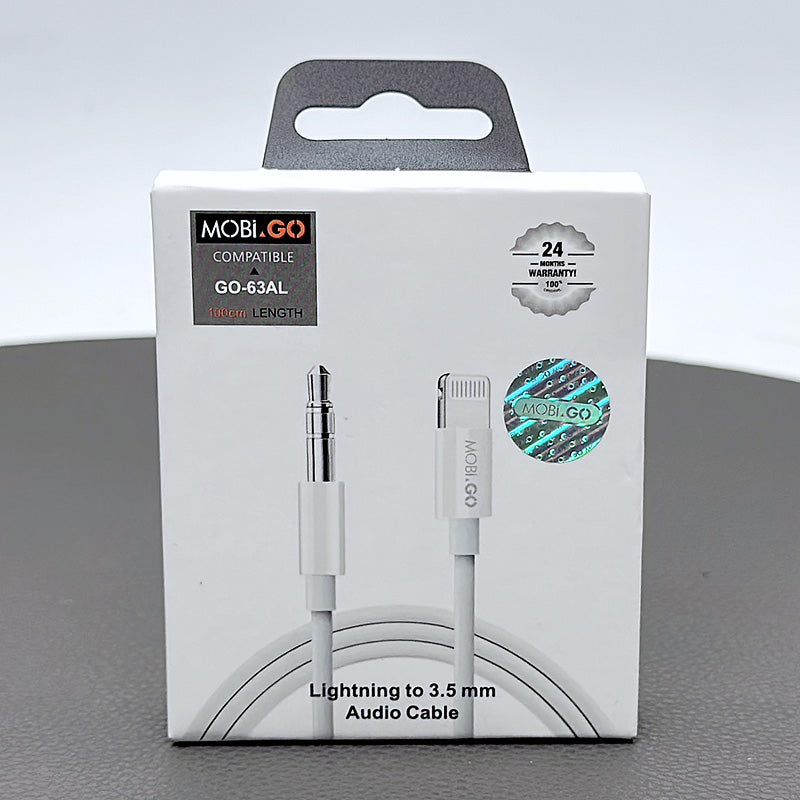 AUX Cable Mobigo 1m Lightning To 3.5mm audio Adapter