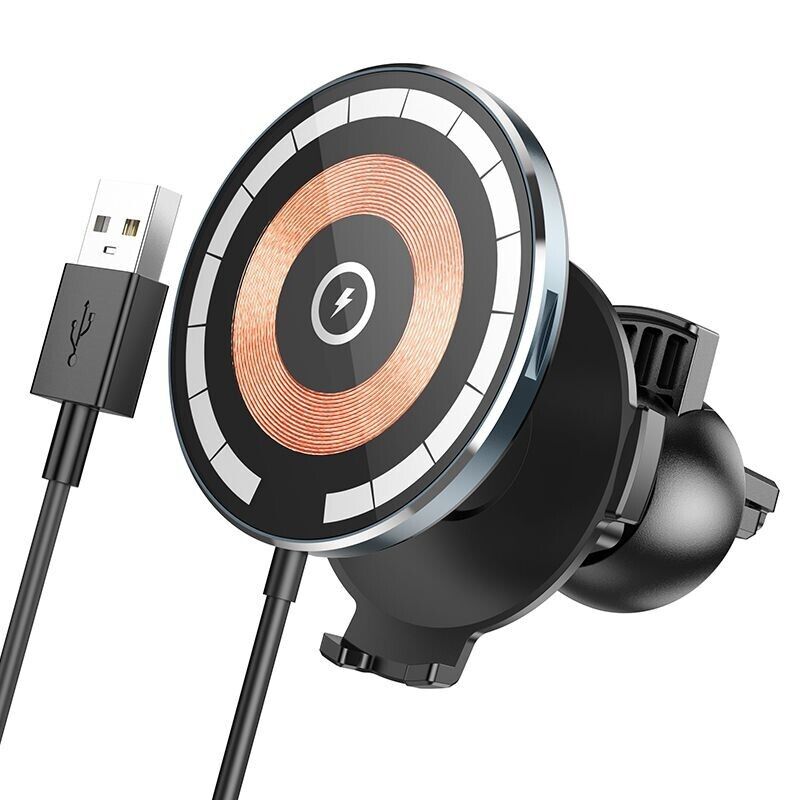HOCO CW42 15W Multipurpose Magnetic Wireless Fast Charging Air Vent Car Charging Mount Phone Holder