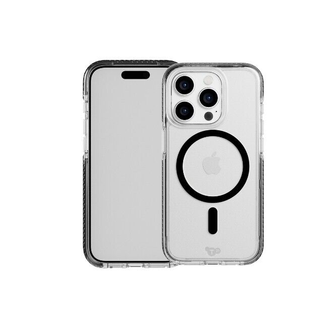 Genuine Tech 21 Evo Crystal Magnetic Case for iPhone 15 Pro - Graphite Black AU