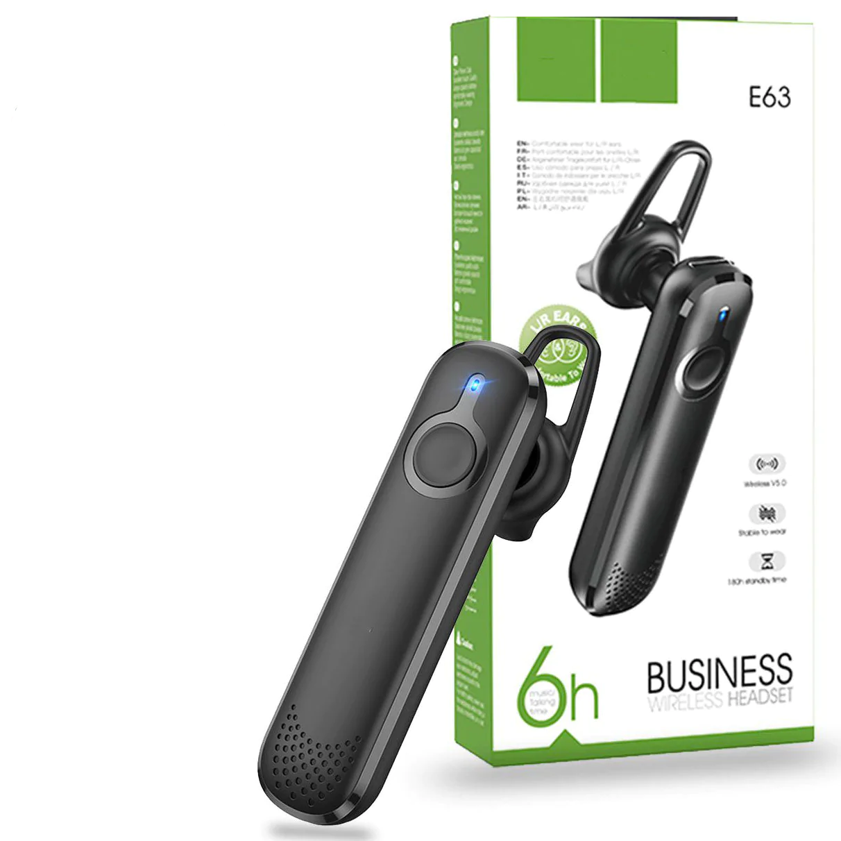 Headset Trucker Earphone Driving Handsfree Wireless Earpiece Earbud Bluetooth AU