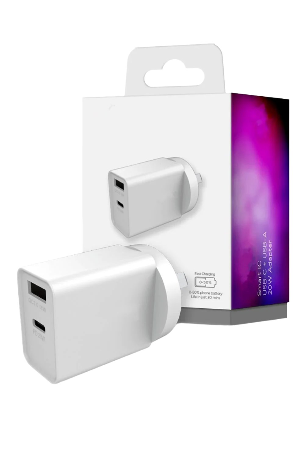 Genuine USB-C USB-A 67W PD QC Charger Adapter With Smart IC - SAA Approved Fast Charger