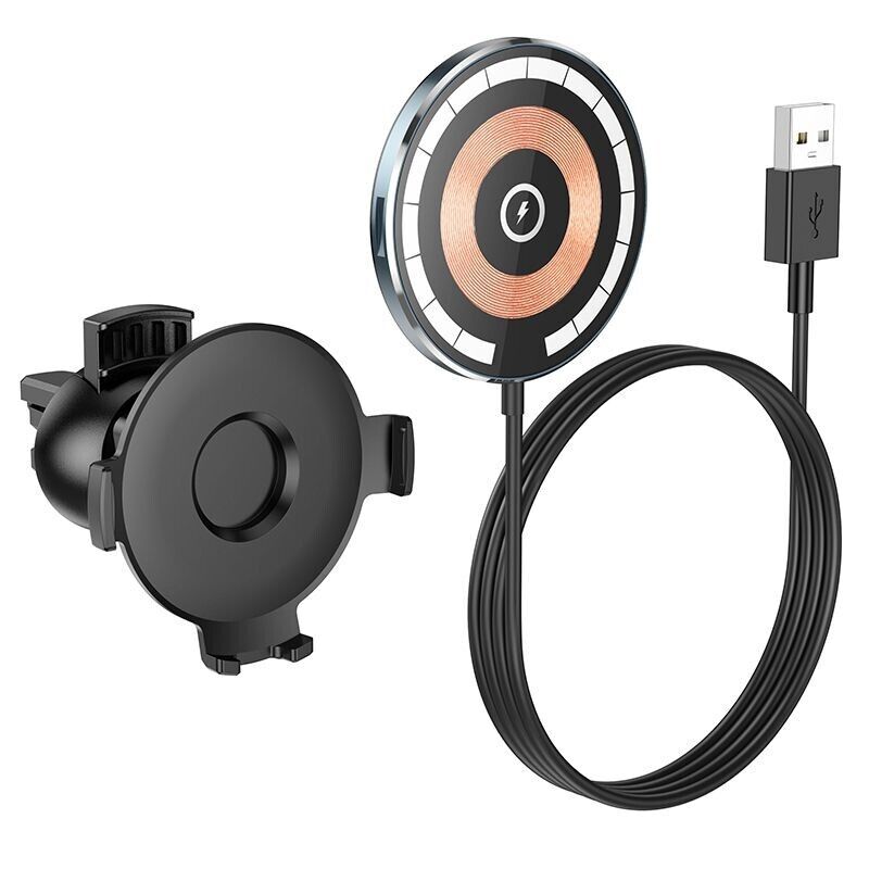 HOCO CW42 15W Multipurpose Magnetic Wireless Fast Charging Air Vent Car Charging Mount Phone Holder
