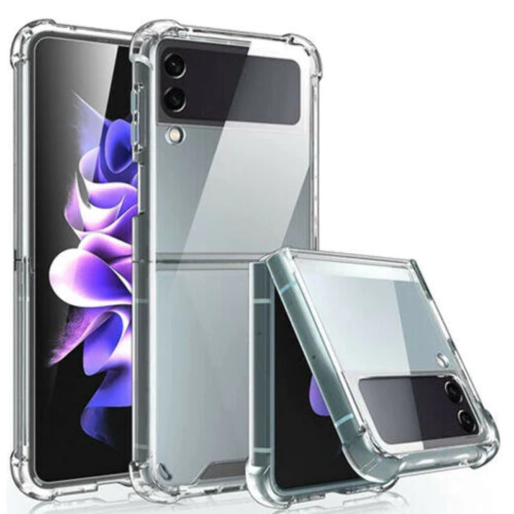 For Samsung Galaxy Z Flip 3 ShockProof Hard Clear PC Folding Case Cover