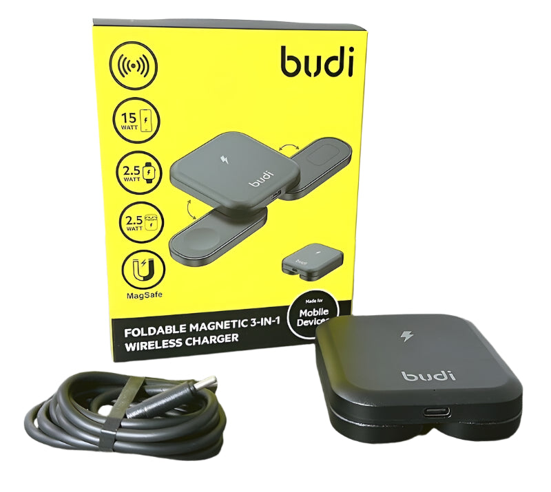 15W 3in1 Foldable Wireless Magnetic Charger for iPhone 15 14 13 Pro Max