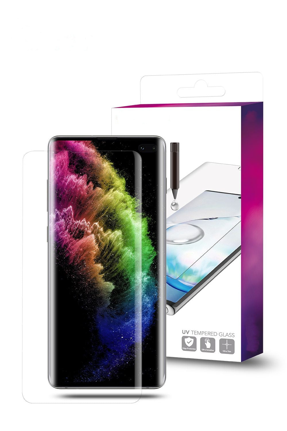 Samsung Galaxy S8,9,10,20,21,22,23& Ultra UV Glue Tempered Glass Full Protection