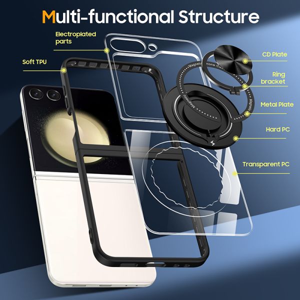 Samsung Galaxy Z Flip 6 / 7 FE BLACKTECH Cloud Guard (Magnetic Compatible) - Black
