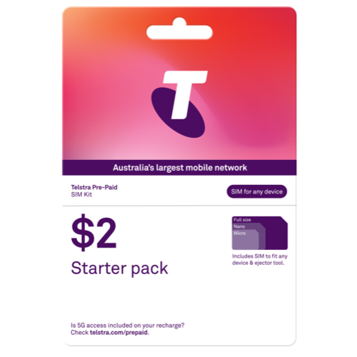Telstra Preloaded Starter Kit $2