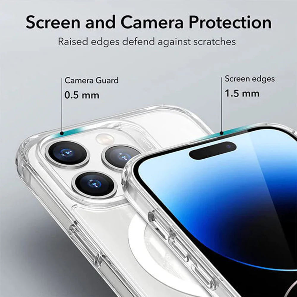 Phonix Case For iPhone 15 Pro Max Clear Rock Shockproof Case Compatible with Magnetic