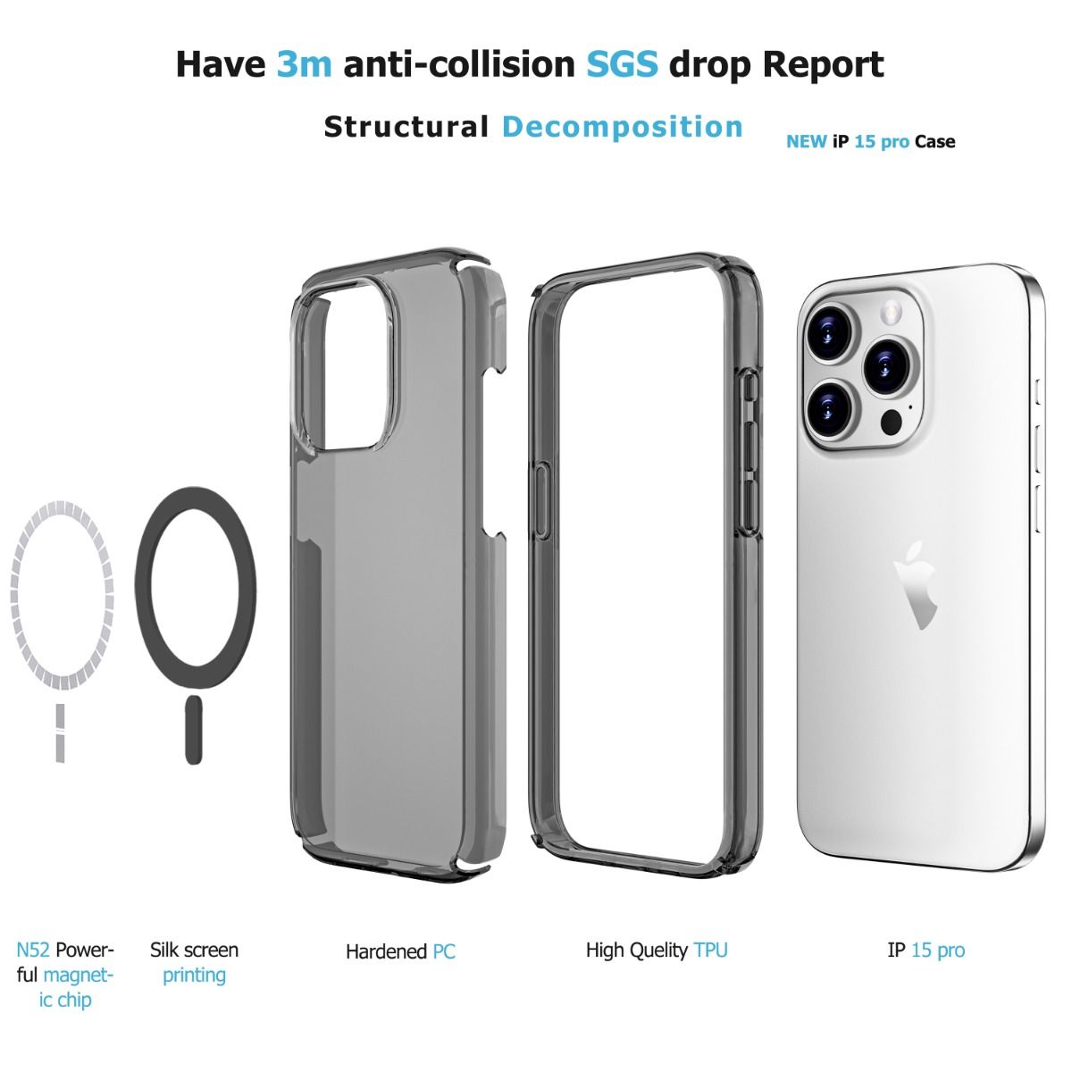 *Priority reserve-Ships early Sep*iPhone 17 Pro Max BLACKTECH Stay Black (Magnetic Compatible) - Black