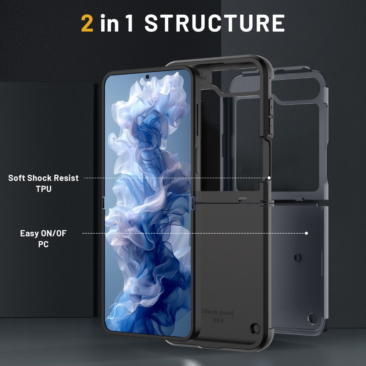 Samsung Galaxy Z Flip 6 / 7 FE BLACKTECH Armor Grip - Black