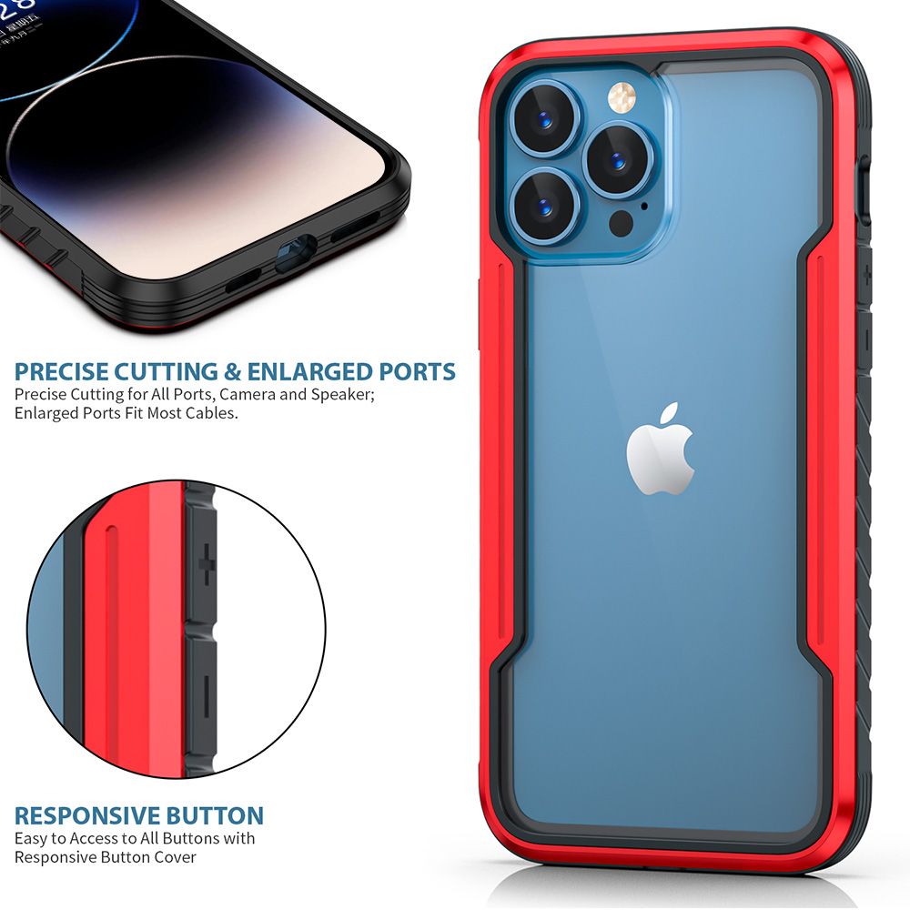 Samsung Galaxy S22 Ultra BLACKTECH Defense Shield Aluminum Alloy - Red