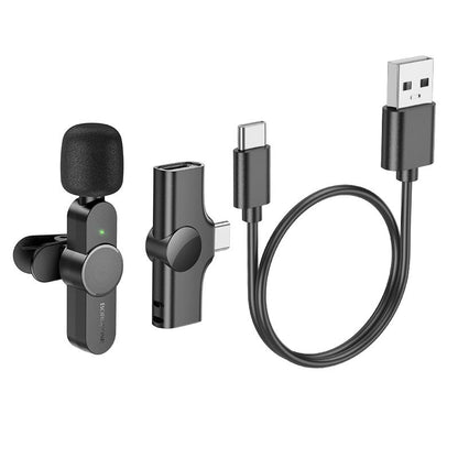 BOROFONE BFK12 Trophy lavalier wireless digital microphone Type-C - black