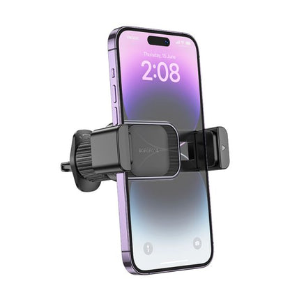 BOROFONE BH106 Ascend pull clip car holder(air outlet) - black metal gray