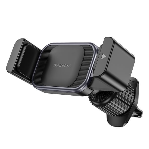 BOROFONE BH106 Ascend pull clip car holder(air outlet) - black metal gray