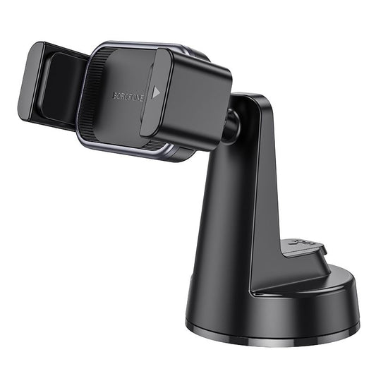 BOROFONE BH107 Ascend pull clip car holder(center console) - black metal gray
