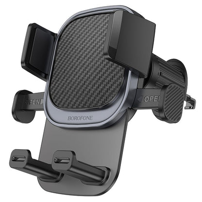 BOROFONE BH120 Delightful one-button car holder(air outlet) - black gray