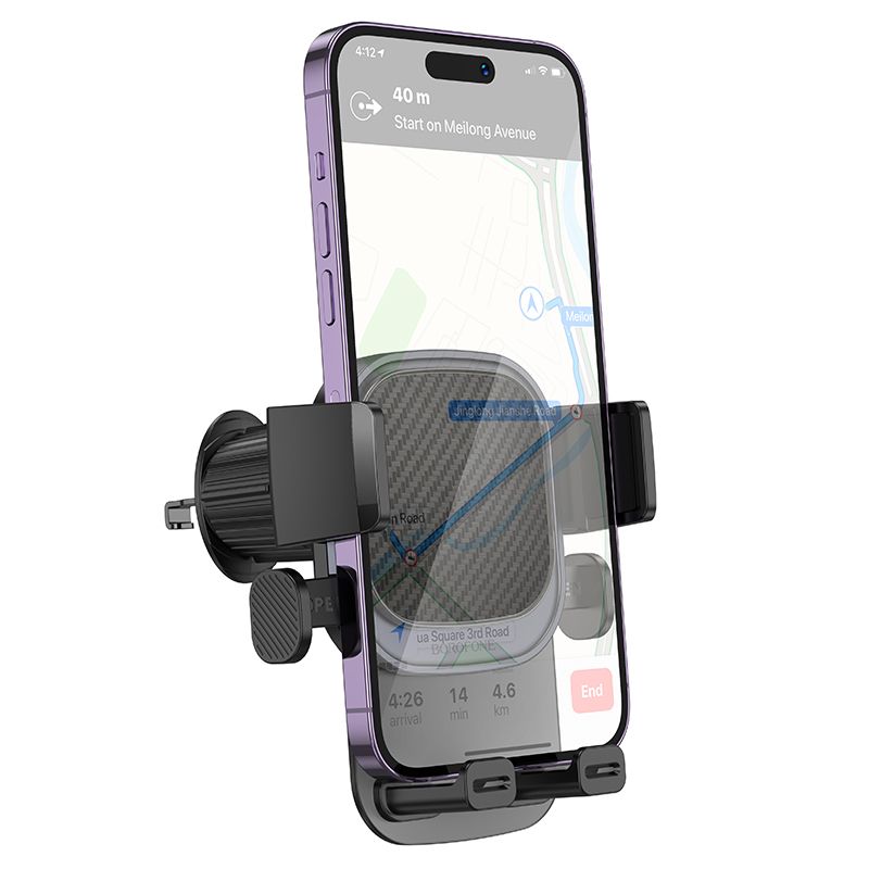 BOROFONE BH120 Delightful one-button car holder(air outlet) - black gray