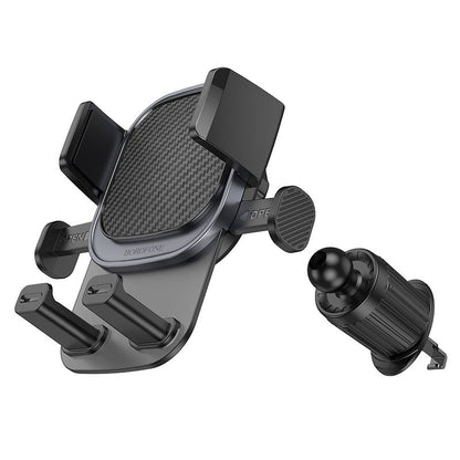 BOROFONE BH120 Delightful one-button car holder(air outlet) - black gray