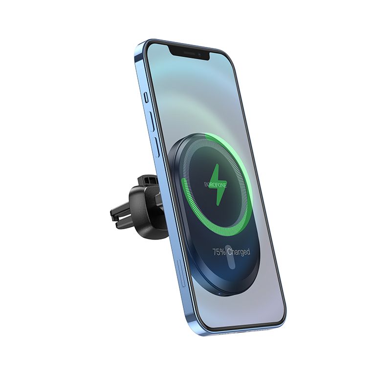BOROFONE BH201 magnetic wireless fast charging car holder - black