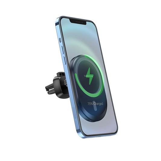 BOROFONE BH201 magnetic wireless fast charging car holder - black