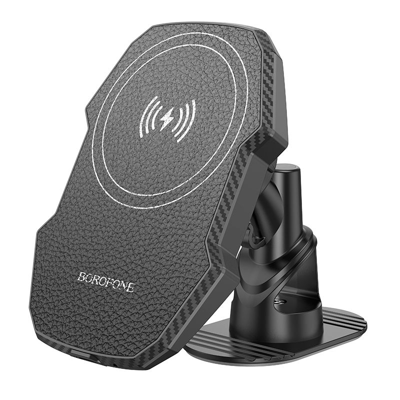 BOROFONE BH216 Adelante Mag wireless fast charging car holder center console (MagSafe Compatible) - black
