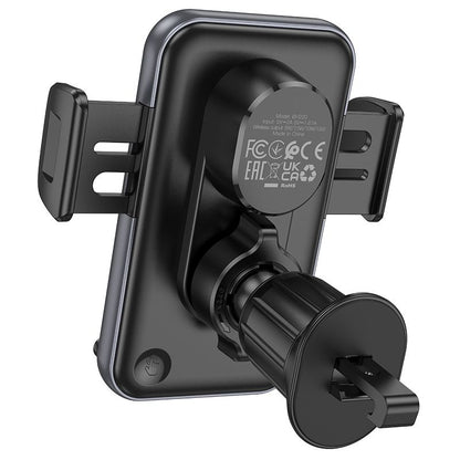 BOROFONE BH220 Leader automatic induction wireless fast charging car holder(air outlet) - black gray