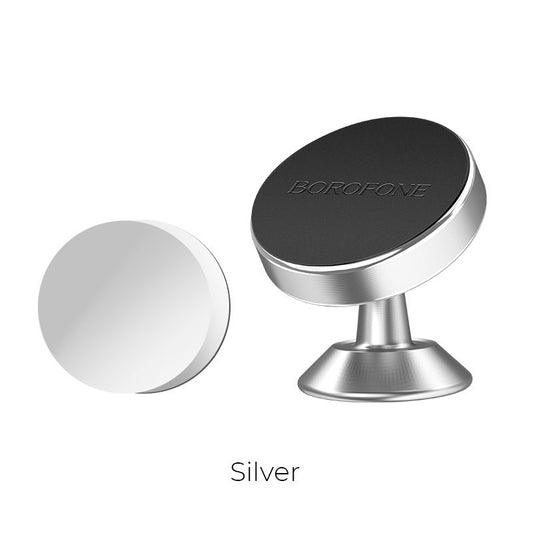 BOROFONE BH5 Platinum metal magnetic in-car holder for dashboard - silver