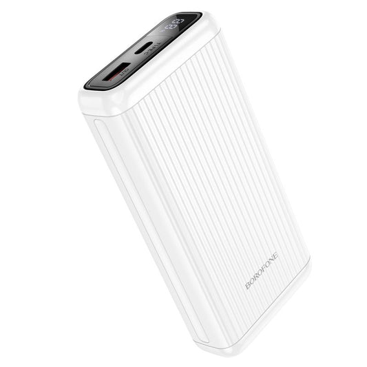 BOROFONE BJ42A Speed of 22.5W+PD20W fully compatible power bank with digital display(20000mAh) - white