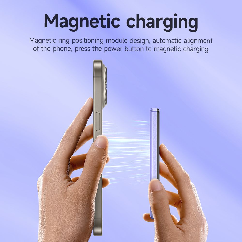 BOROFONE BJ50 Leader PD20W Mag power bank 5000mAh (MagSafe Compatible) - purple