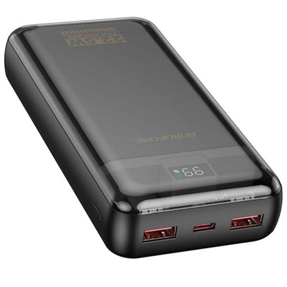 BOROFONE BJ52A Power 22.5W+PD20W fully compatible power bank with digital display(20000mAh) - black