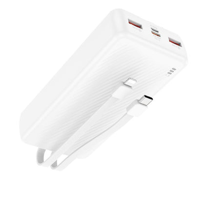BOROFONE BJ57A Graceful 22.5W+PD20W fully compatible power bank with cable(20000mAh) - white