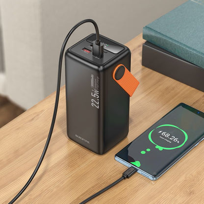 BOROFONE BJ66A Magnifico 22.5W+PD20W fully compatible power bank(50000mAh) - black