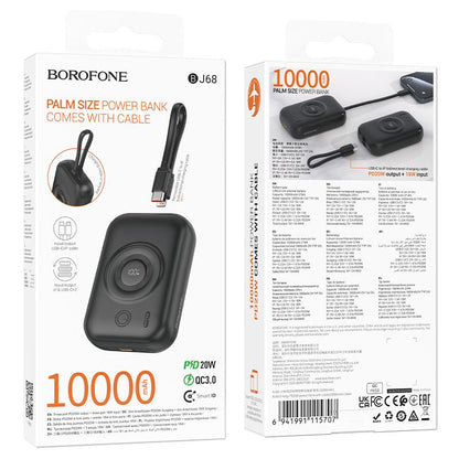 BOROFONE BJ68 Energy PD20W power bank with cable(10000mAh) - black