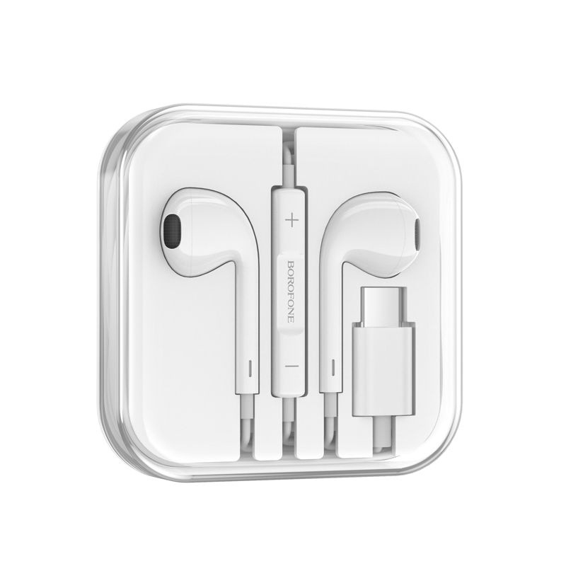 BOROFONE BM80 Magnificent Type-C wire-controlled digital earphones with microphone - white