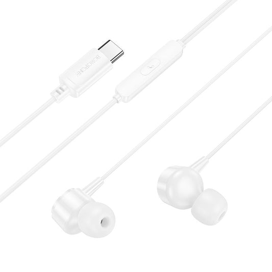 BOROFONE BM94 Wired Earphones with Mic USB C / Type-C - White